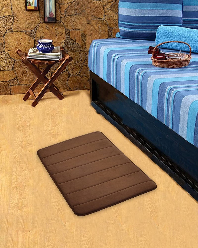 Caltero Anti Slip Welcome Door Mat for Home Kitchen Office Living Rooms Bedroom Entrance Mats Non Slip Bathroom Bath Mat Rugs Floor Mat Carpet Door MatPlainBrown - Image 3