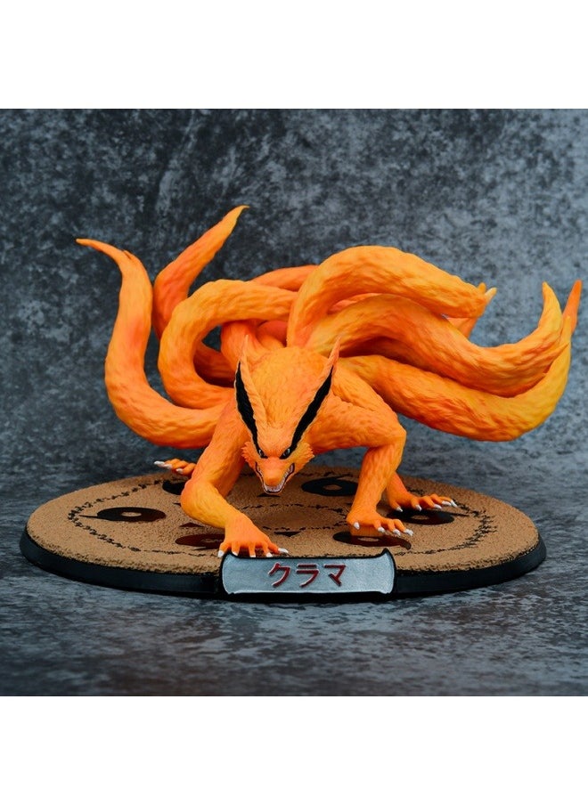 General - Naruto Tail Beast Series Nine-tailed Demon Fox Scene Statue Decoration Nine Lamas Desktop Model Collection Decorative Toys Gifts for Family and friends - Image 1