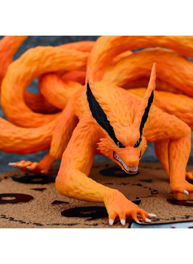 General - Naruto Tail Beast Series Nine-tailed Demon Fox Scene Statue Decoration Nine Lamas Desktop Model Collection Decorative Toys Gifts for Family and friends - Image 1