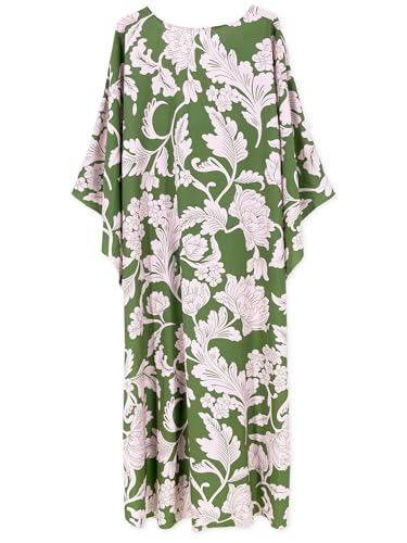Moss Rose Kaftans Coverup Dresses for Women Moo Moos Swimsuit Caftan Plus Size Maxi Beach Vacation Clothes - Image 3