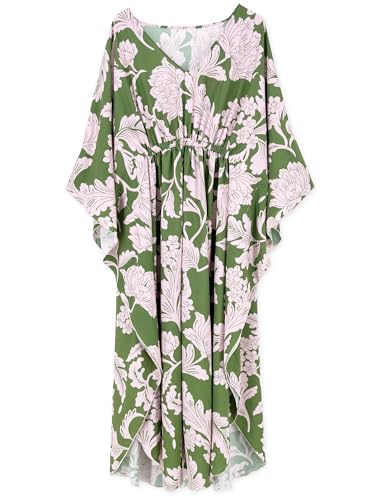 Moss Rose Kaftans Coverup Dresses for Women Moo Moos Swimsuit Caftan Plus Size Maxi Beach Vacation Clothes - Image 2