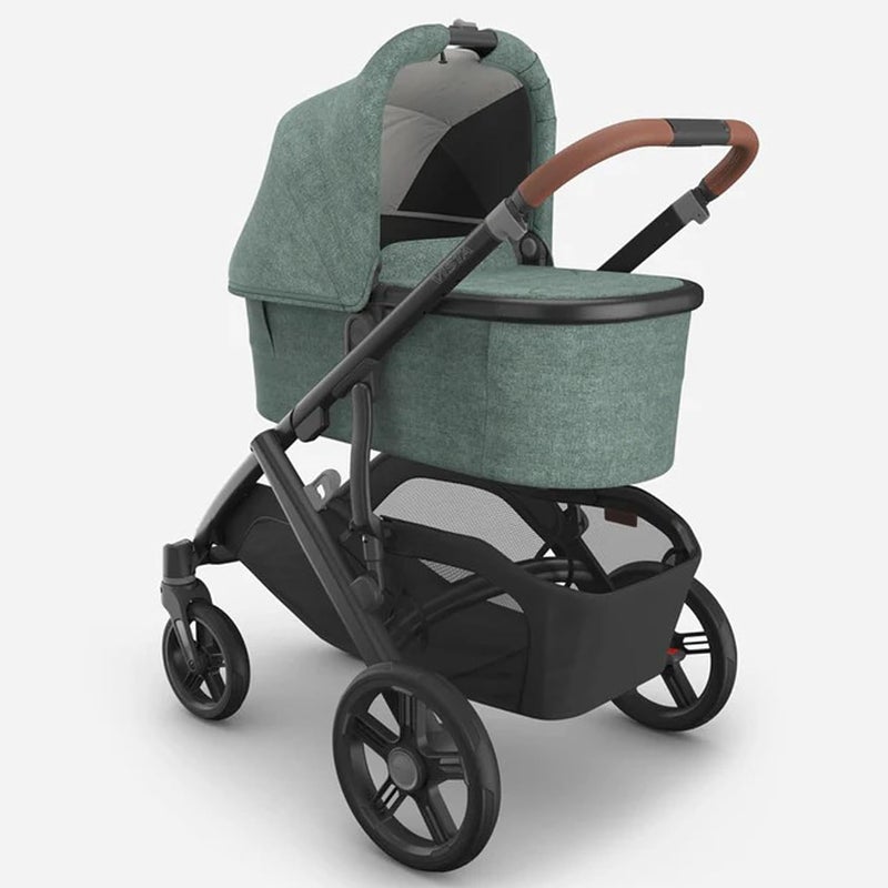 UPPAbaby Vista V3 Stroller with Bassinet - Convertible Single to Double Stroller in Gwen Green Mélange - Image 2