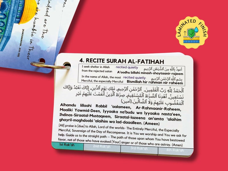 Albidaya Islamic Store Islamic Salah Cards, How to Perform Salah, Step by Step Prayer Instructions, How to Pray in Islam, Muslim Kids Reverts Gift, Arabic, Quran, Ramadan Gift - Image 4