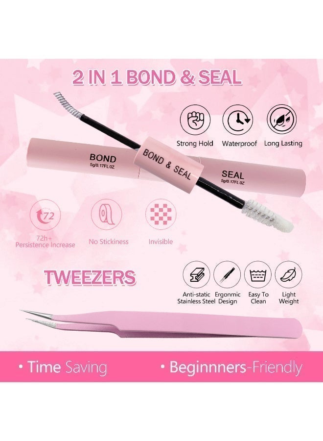 570 Pieces False Eyelashes Lash Clusters Wispy Diy Cluster Eyelash Extensions D Curl Volume Eyelash Clusters Individual Lashes Fluffy Lash Clusters(30D+40D+50D+60D+80D+100D) - Image 3