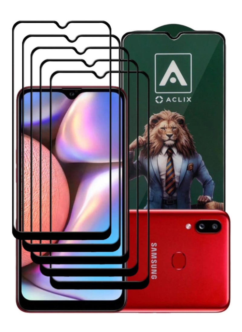 ACLIX 5 Pieces Antistatic ESD Dustproof Premium Quality High Definition Tempered Glass Screen Protector Designed For Samsung Galaxy A10s - Image 1