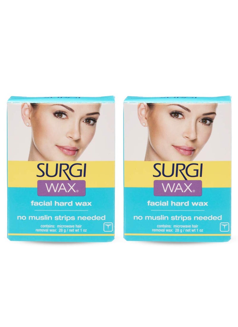 Surgiwax - Surgiwax  Microwave Facial Hard Hair Removal Wax 1 Oz 2 Pack - Image 1
