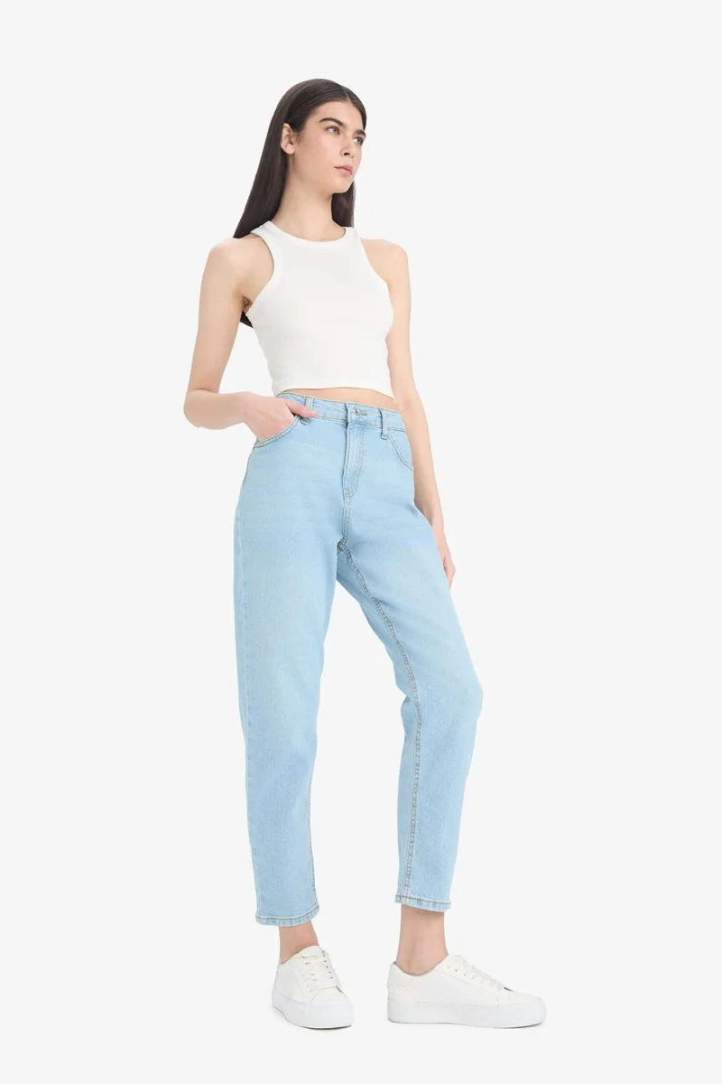 DeFacto Comfort Mom Fit High Waist Short Leg Jeans