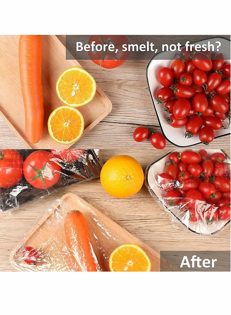 واي آند دي Fresh Keeping Bags,Elastic Food Storage Covers Reusable Flexible Plastic Wrap Universal Kitchen Packaging Airtight Lid (100 PCS) - Image 5