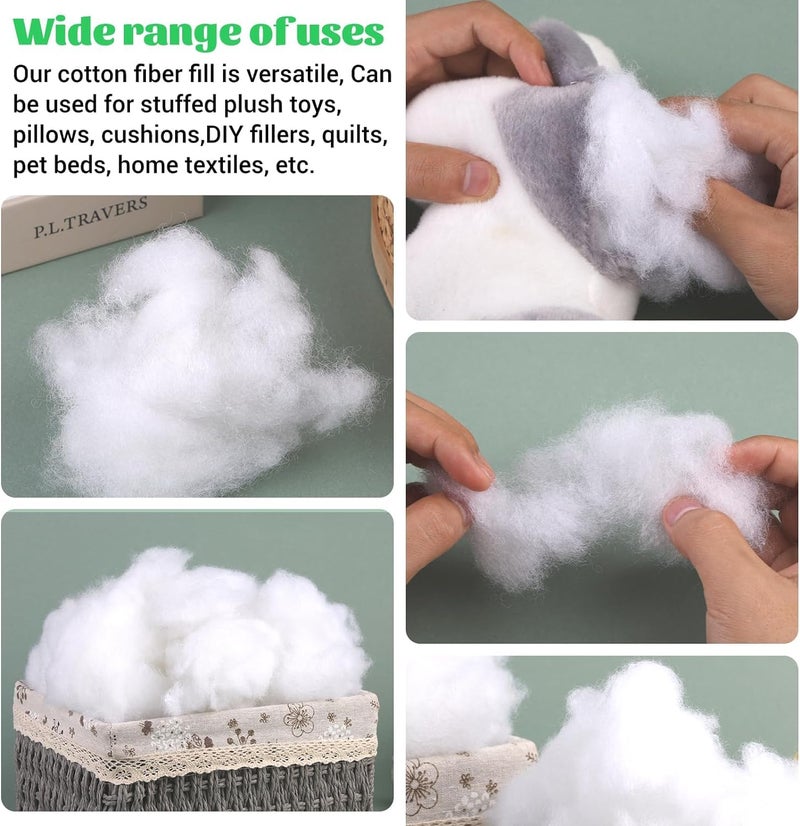 Perfect Sleeper Premium 1kg Polyester Fiber Filler: Cloud-Like Softness for Pillows, Soft Toys, and Crochet Projects - Ideal Synthetic Alternative to Cotton with Durable Resilienc - Image 5