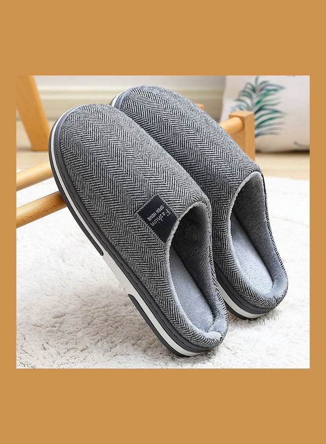 Cotton Bedroom Slippers Grey - Image 2