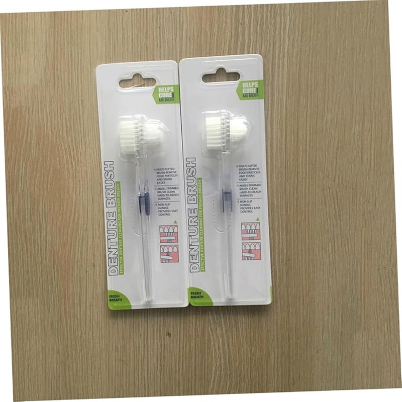VALICLUD Double Sided Denture Brush for False Teeth Soft Bristles Cleaning Tool - Image 4