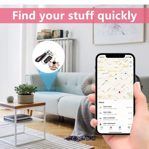 BORKUANA Leather Keychain Holder Case Compatible with AirTag,Cute Protective Cover with Keyring,Anti-Scratch Finder GPS Tracker Case for Wallet Keys,bag,pets(Bee) - Image 5