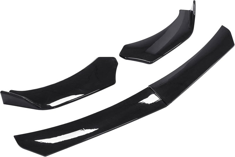 HouYeen Car Front Bumper Lip Spoiler Universal Protection Splitter Body Kit Gloss Black - Image 2