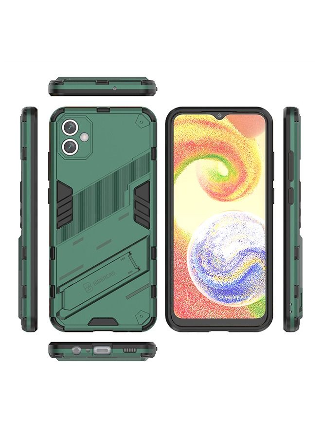 BIBERCAS Samsung Galaxy A04e Case Cover Hybrid Heavy Duty Armor Anti-Scratch Rear Invisible Bracket Rugged Dual Layer Anti-slip and Sweat Resistant Protector Cover - Image 2