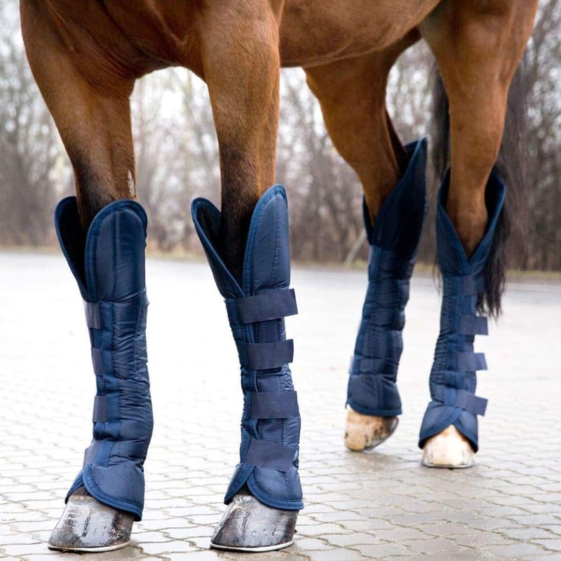 HORZE Horse Shipping Boots Set of 4  Peacoat Dark Blue  Horse - Image 3