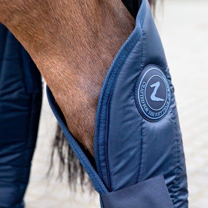 HORZE Horse Shipping Boots Set of 4  Peacoat Dark Blue  Horse - Image 5