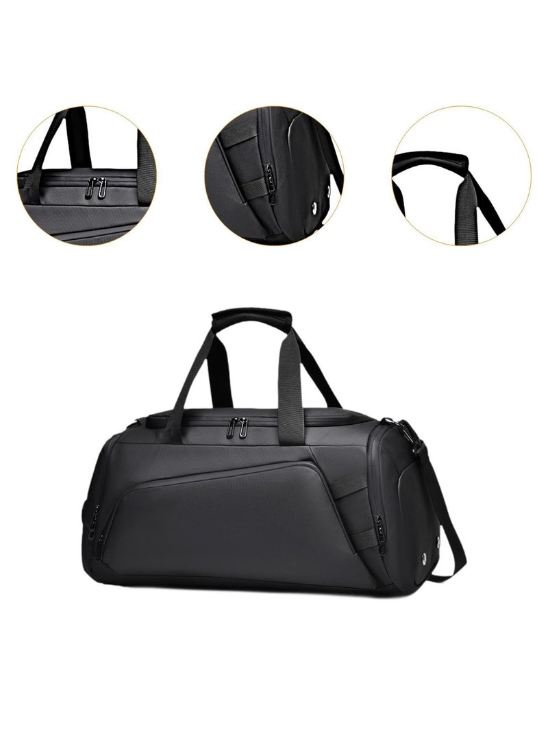 Anmi - Sport Duffle Backpack Gym Bag with Dry Wet Pocket & Shoes Compartment for Men Women Travel Weekender Overnight - Image 1