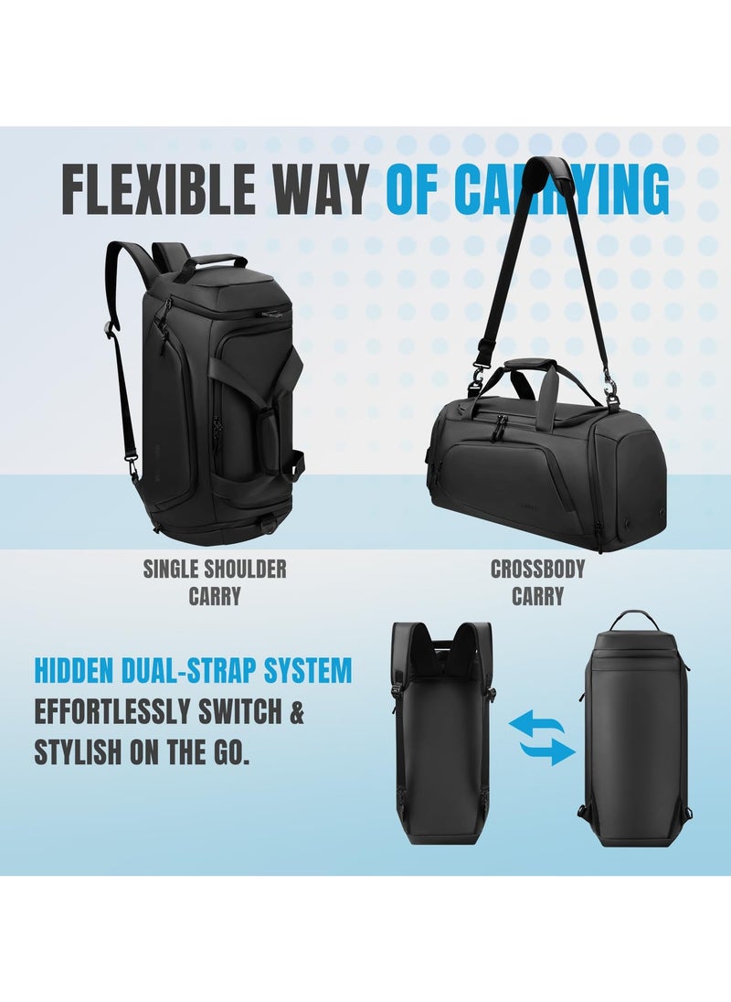 Anmi - Sport Duffle Backpack Gym Bag with Dry Wet Pocket & Shoes Compartment for Men Women Travel Weekender Overnight - Image 1