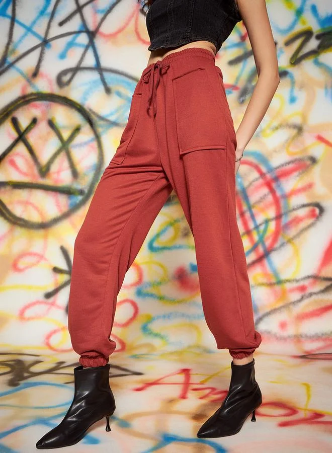 كاجوالي Kassually Relaxed Fit Cuffed Joggers with Drawstring Waistband