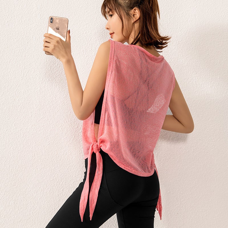 2025 New Yoga Vest Women Breathable Quick Dry Sleeveless Top - Image 3