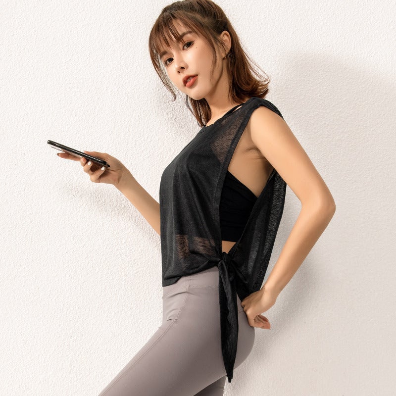 2025 New Yoga Vest Women Breathable Quick Dry Sleeveless Top - Image 2