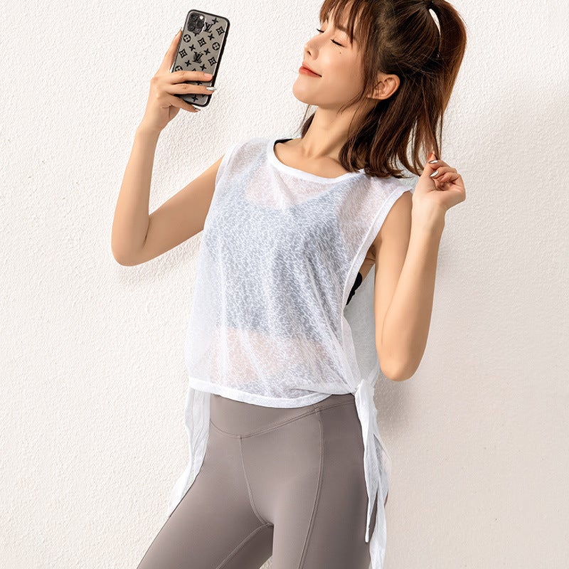 2025 New Yoga Vest Women Breathable Quick Dry Sleeveless Top - Image 4