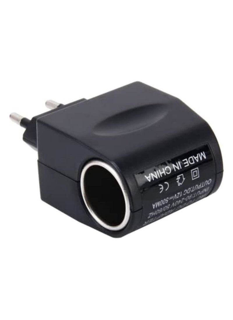 Generic - AC 220V To DC 12V EU Plug Converter Car Cigarette Lighter Adapter Wall Power Socket Adapter Converter Car Accessories Items - Image 1