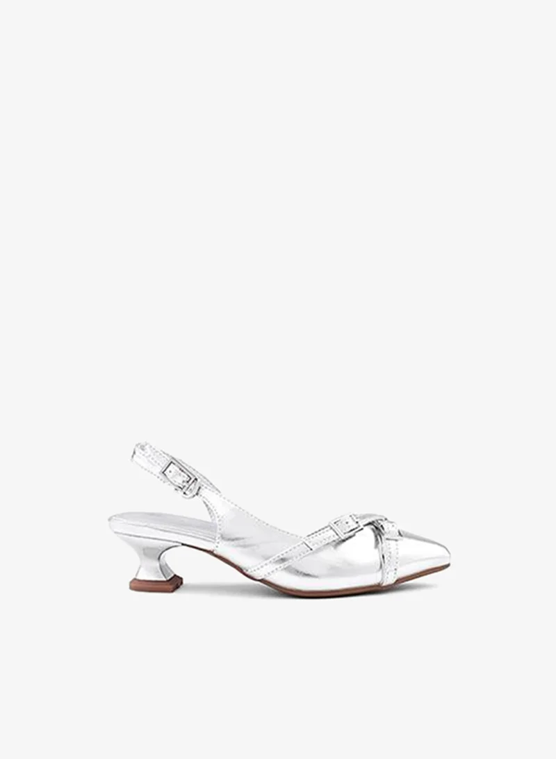 كابلي كعب نسائي بكعب كتلة وحزام خلفي