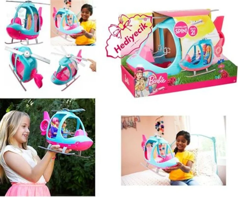 باربي Adventures Travel Pink Helicopter - FWY29