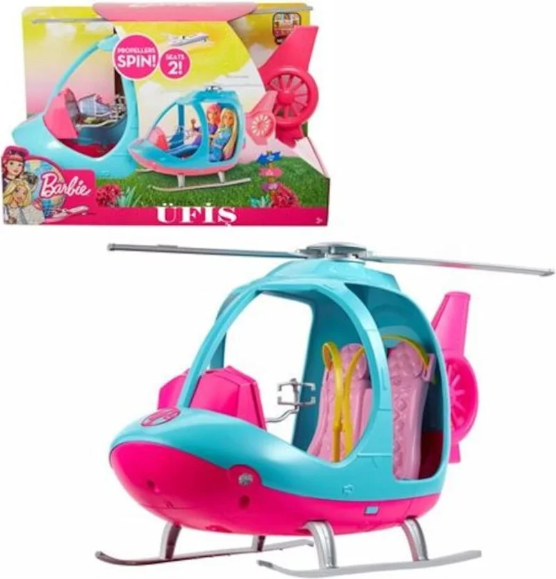 باربي Adventures Travel Pink Helicopter - FWY29