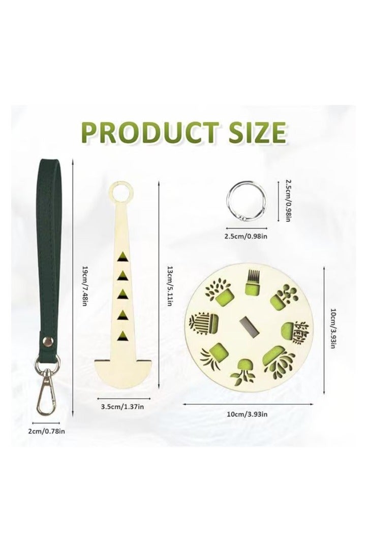 حامل خيوط معصم محمول مع حزام معصم حامل خيوط الكروشيه ملحقات الحياكة مع حزام معصم حامل خيوط خشبي مع حزام معصم - Image 5