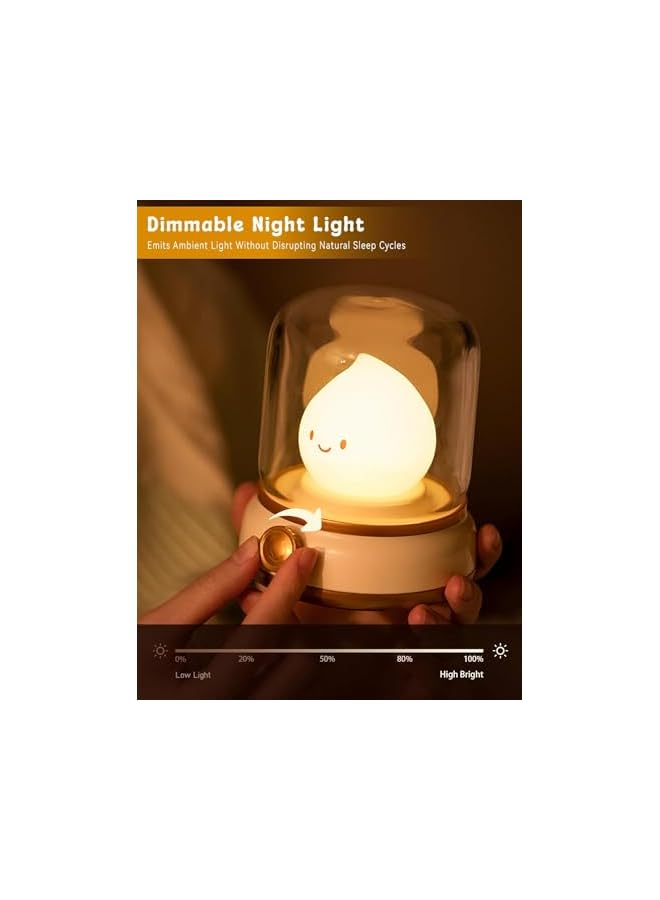 The Bros Cute Kerosene Lamp,Silicone Flame Amber Light,Adjustable Dimmable Rechargeable Night Light for Boys,Girls,Teenager Kids Bedroom - Image 4