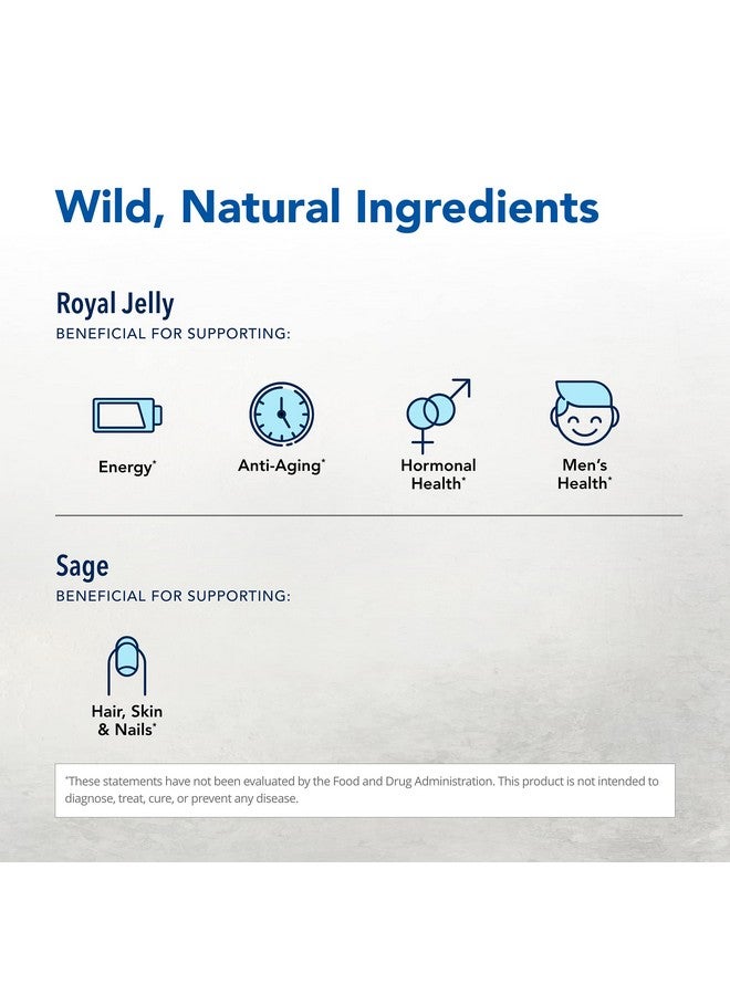 North American Herb & Spice Royal Power 120 Capsules Royal Jelly Concentrate Healthy Energy Response Natural Source Of Vitamins Fortified With Rosemary & Sage Nongmo 60 Servings - Image 4