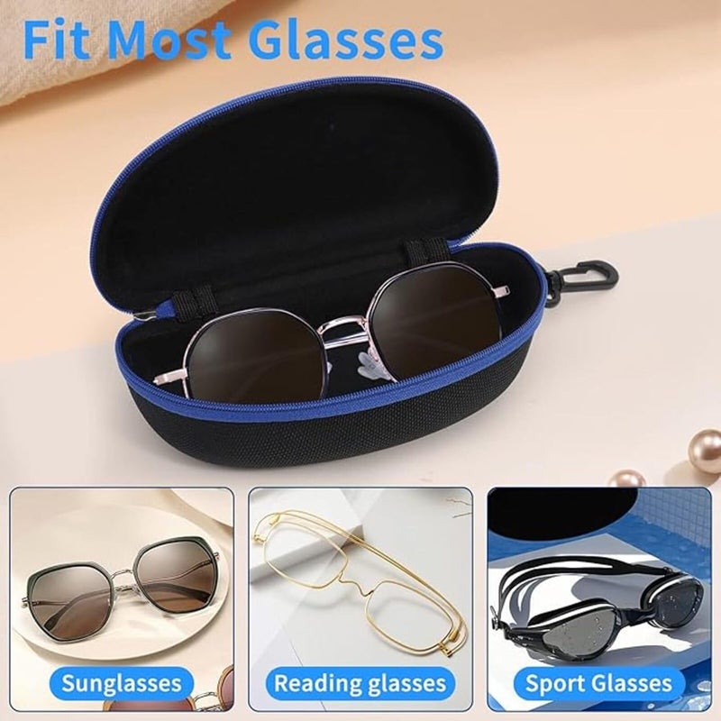 ZONLY 6 Pack Sunglasses Case Portable Travel Zipper Eyeglasses Case With Hook - Image 5