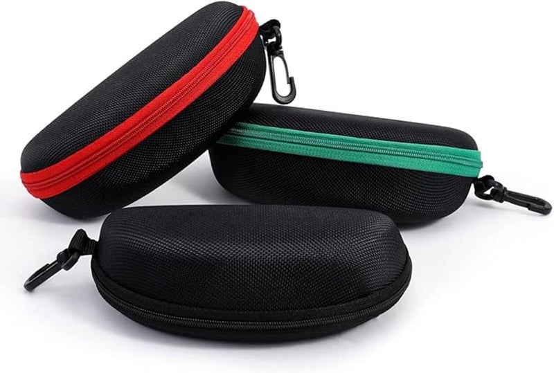 ZONLY 6 Pack Sunglasses Case Portable Travel Zipper Eyeglasses Case With Hook - Image 2