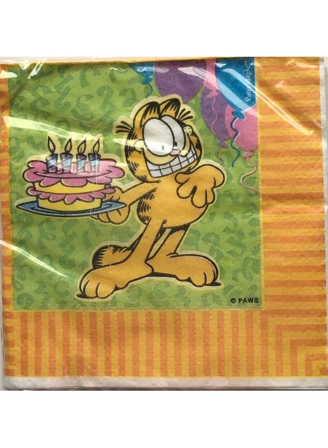 Unique Garfield Birthday Party Supplies Bundle For Party Of 16 Includes Plates Napkins Table Cover (Bundle For 16) - Image 5
