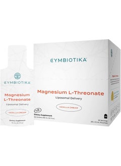 Cymbiotika Magnesium L-Threonate 1300mg, Liposomal Delivery, Focus Memory Brain Support, Magnesium Supplement for Sleep, High Absorption, Keto, Vegan, Gluten Free, Vanilla Creme, 30 Day Supply  - Image 1