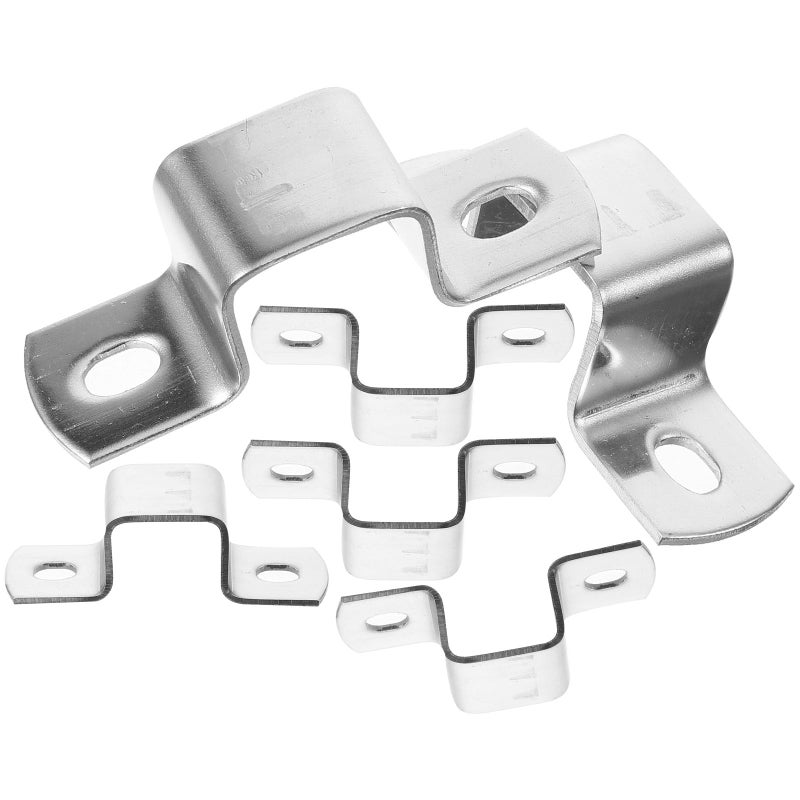 Stainless Steel U Shaped Tube Clamps 20x20mm Heavy Duty Pipe Mounting Brackets 6pcs - Image 2