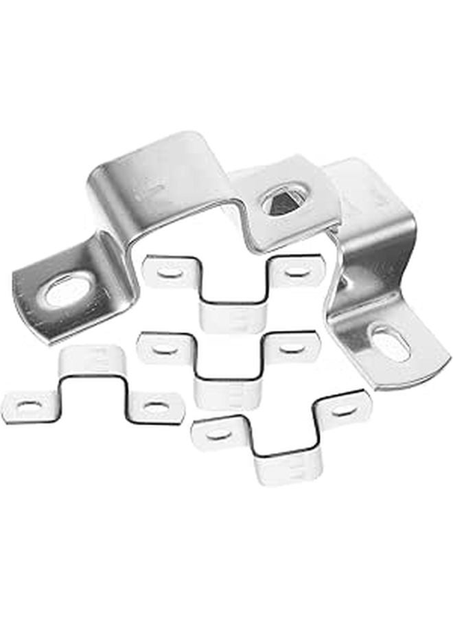 Stainless Steel U Shaped Tube Clamps 20x20mm Heavy Duty Pipe Mounting Brackets 6pcs - Image 1