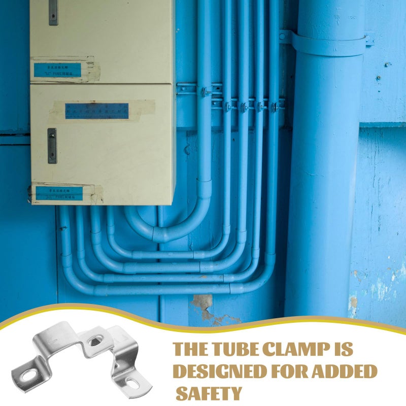 Stainless Steel U Shaped Tube Clamps 20x20mm Heavy Duty Pipe Mounting Brackets 6pcs - Image 5