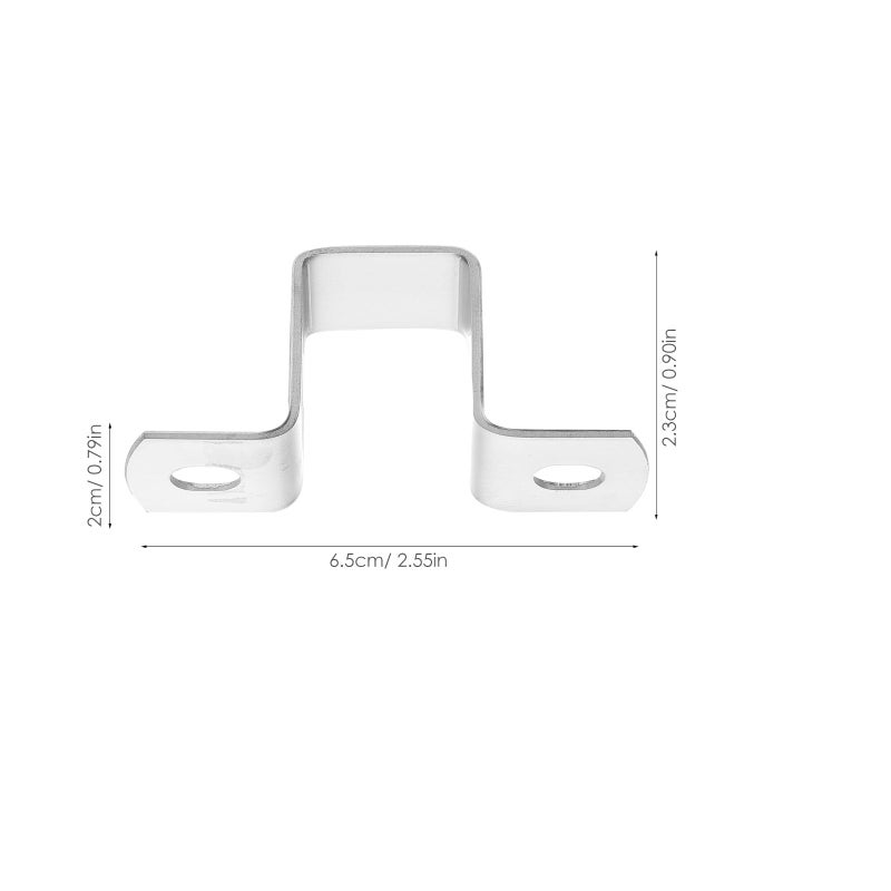 Stainless Steel U Shaped Tube Clamps 20x20mm Heavy Duty Pipe Mounting Brackets 6pcs - Image 3