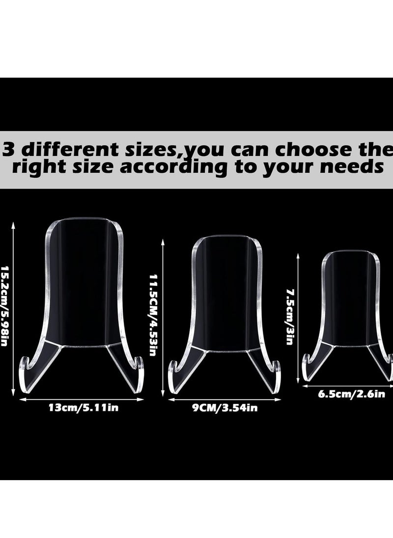 2 Pieces Acrylic Plate Holder Picture Stands Easels Display Stands Table Top Holder(3.5 x 3.5 x 4.5 Inch)