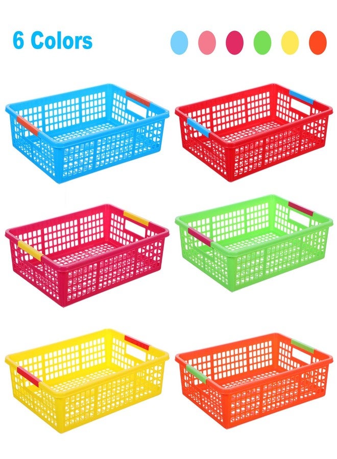 AojSup 6 Pack Large Plastic Classroom Paper Organizers, Turn in Trays Classroom,Paper Trays for Classroom, Book Baskets for Library, Drawers, Office, Home (13.6 x 10 x 3.1 Inch) - Image 5
