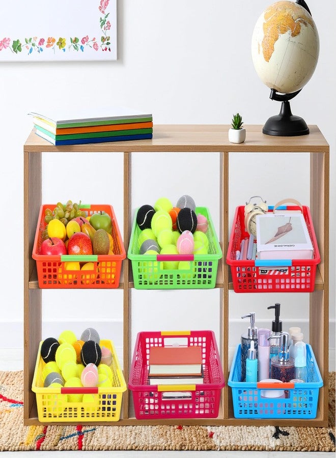 AojSup 6 Pack Large Plastic Classroom Paper Organizers, Turn in Trays Classroom,Paper Trays for Classroom, Book Baskets for Library, Drawers, Office, Home (13.6 x 10 x 3.1 Inch) - Image 2