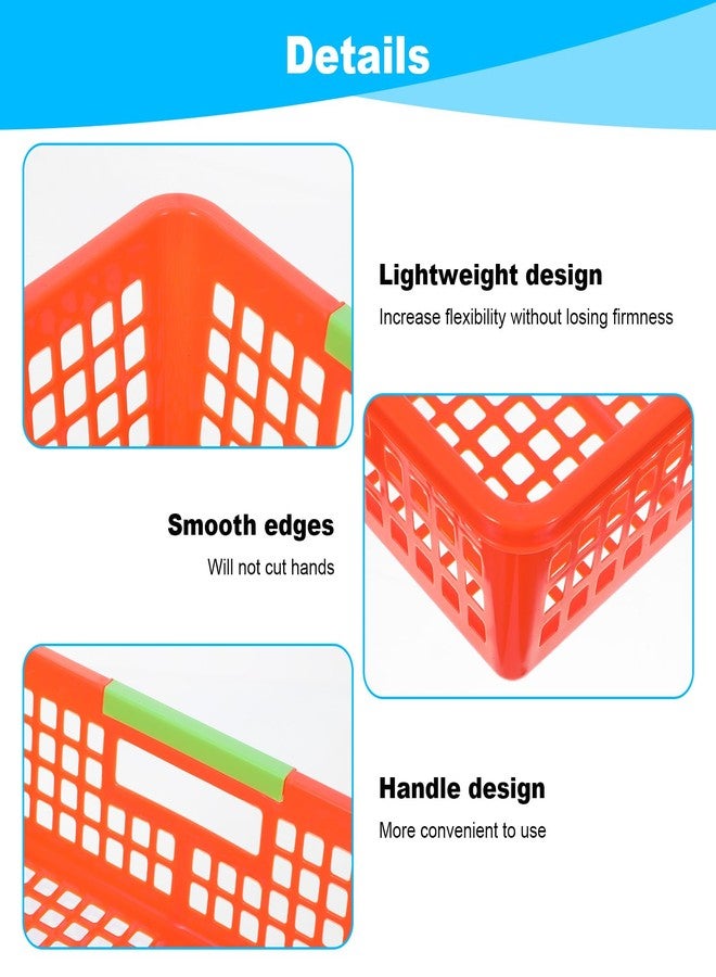 AojSup 6 Pack Large Plastic Classroom Paper Organizers, Turn in Trays Classroom,Paper Trays for Classroom, Book Baskets for Library, Drawers, Office, Home (13.6 x 10 x 3.1 Inch) - Image 4