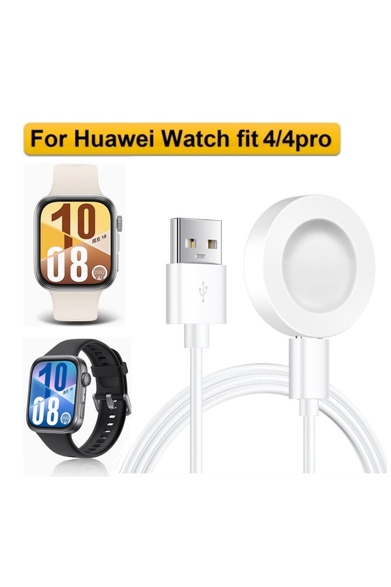 Magnetic Charger Compatible with Huawei Watch Fit 4/4 Pro - Replacement USB Adapter Cables - 1 Meter -white - Image 2