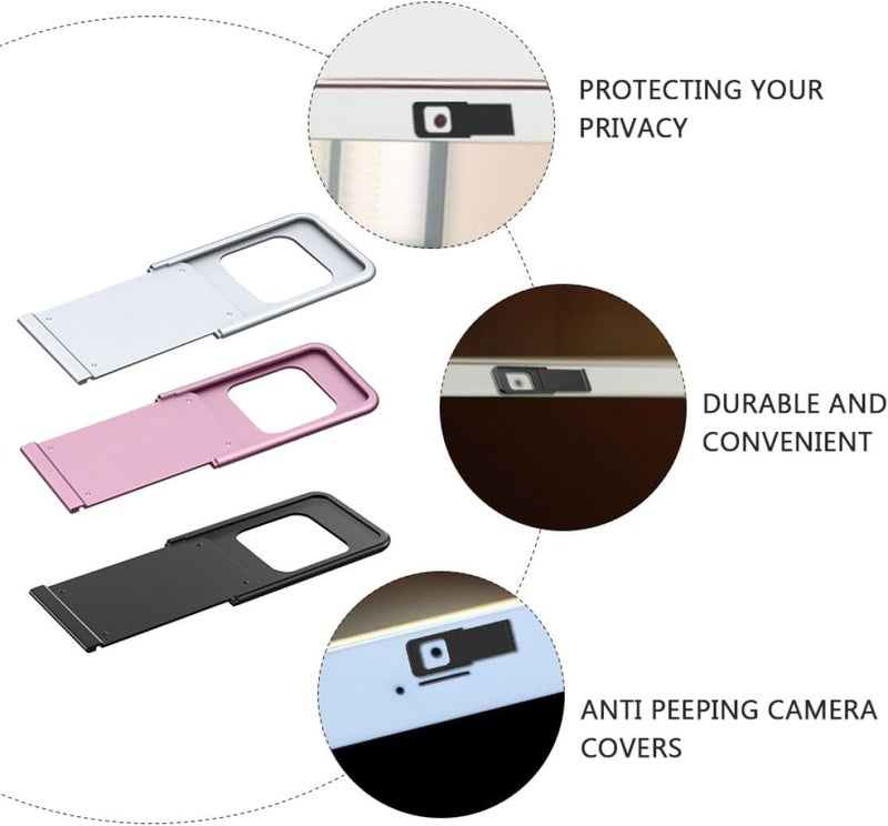 FUOYLOO 3pcs Multi-Purpose Webcam Cover Privacy Shield for Phone, Laptop, Tablet – Anti-hack Camera Protector for Personal Privacy, Mixed Colors Random Color - Image 3
