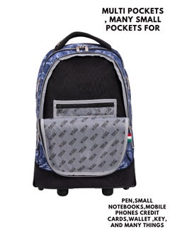 Wires Kids School Trolley Bag laptop compartment Big Wheels With Lunch bag & Pencil Case  - Image 3