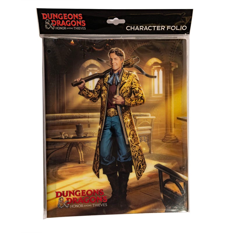 Ultra Pro Ultra PRO - Dungeons & Dragons: Honor Among Thieves Character Folio with Stickers Ft. Hugh Grant - Organize & Store your Notes  Character Sheets  & D&D Spell cards  Includes Two 9-Pocket Pages  - Image 1