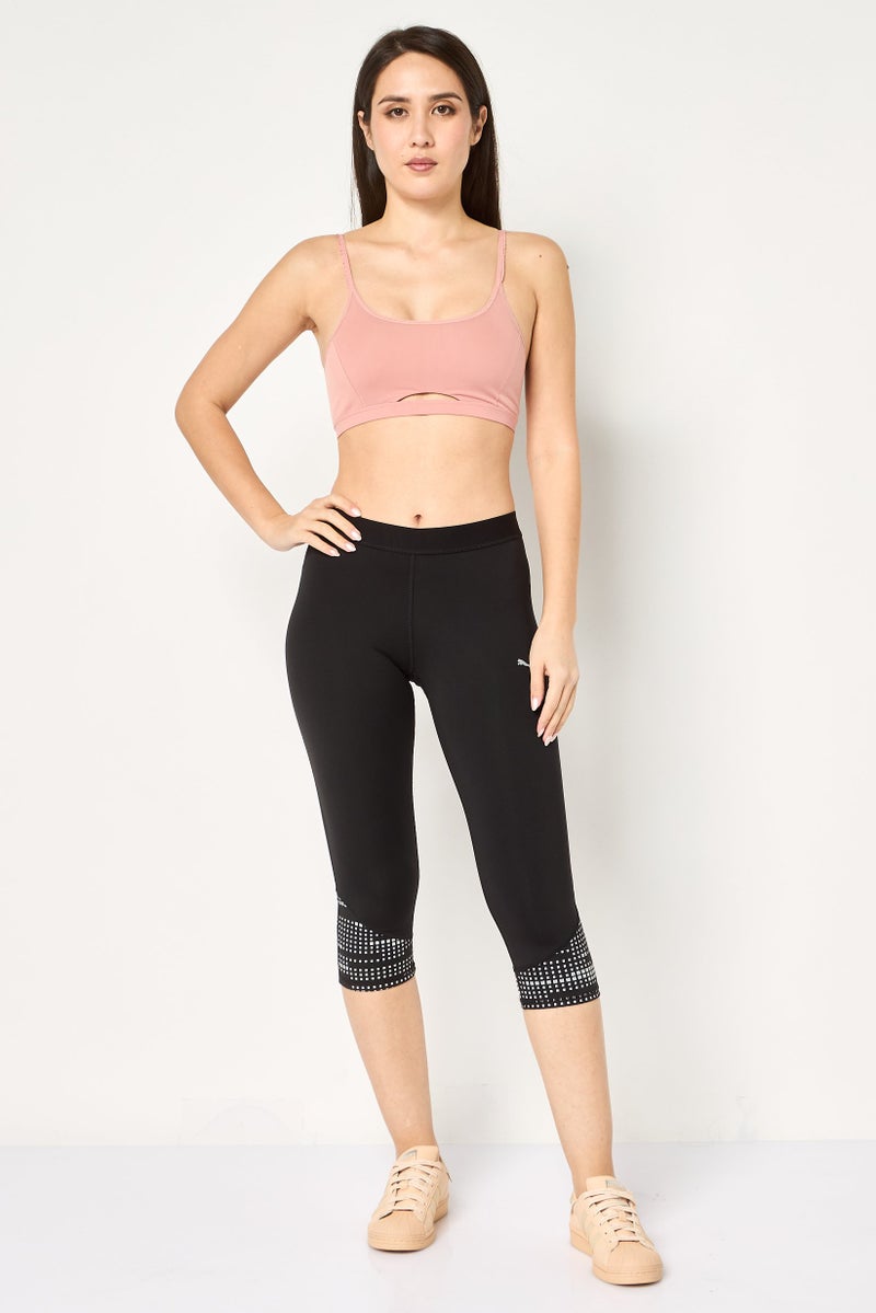 PUMA سراويل رياضية نسائية ضيقة 3/4 للتدريب، سوداء - Image 2